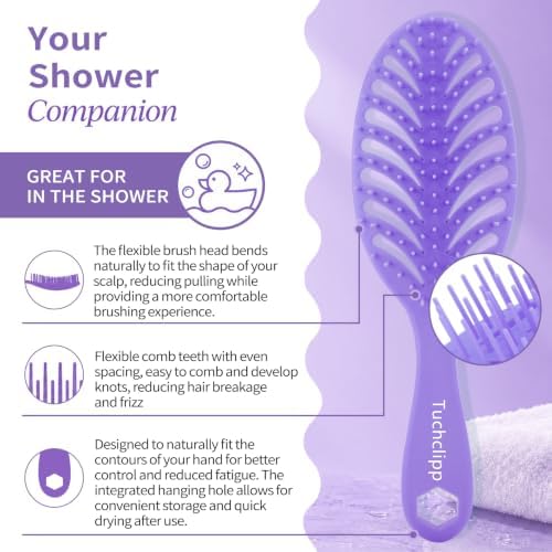 Vented Detangling Brushes for Wet & Dry,Curly Straight Thick Hair - Image 2
