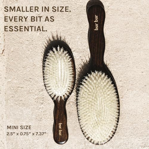 BUR BUR The Mermaid Mini Brush – Mini Boar Bristle Hair Brush - Image 4