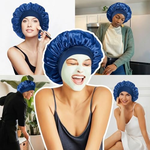 4Pcs Satin Bonnet Silk Bonnet, Hair Bonnet for Sleeping - Image 6