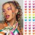Mini Butterfly Hair Clips, Y2K 90s 50pcs Hair Accessories (Bright Color) by SAOROPEB