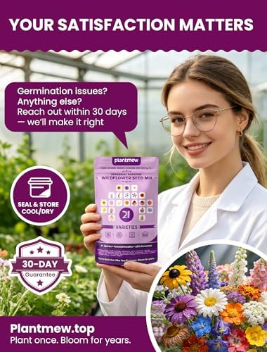 Wildflower Seeds – Perennial Paradise Mix, 21 Heirloom Species, 24,000+ Seeds (4oz) Covers 300-360 sq. ft., High Germination for Outdoor Pollinator Garden - Image 7