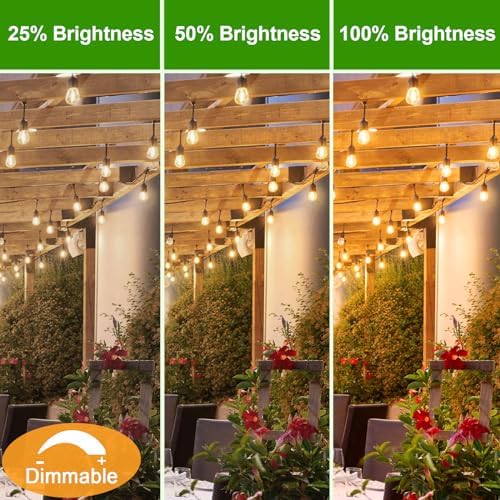 GvvooHome 15 Pack S14 LED Outdoor String Light Bulbs, Warm White, E26 Base - Image 3