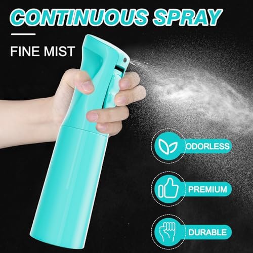 IMPORX Continuous Spray Bottle for Hair 2 Pack (10.1oz/300ml) Cyan - Image 3