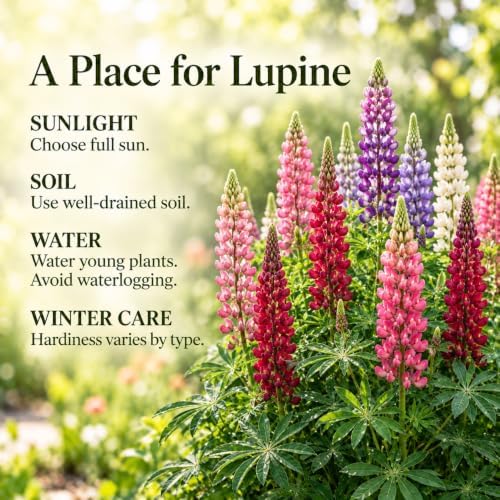 ZEshops 100 Lupine Flower Seeds for Planting, Cottage Flower Beds - Image 5