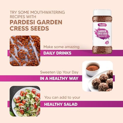 Pardesi Halim Seeds 900g (3 Pack of 300g), Garden Cress Seeds Aliv Asaliya for Drinks Ladoo and Baking, Haleem Watercress Seed, Halal - Image 3