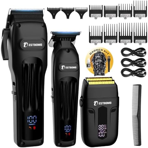 BESTBOMG® Hair Clippers for Men, Clipper, Trimmer & Shaver Set, BS-808A by BESTBOMG