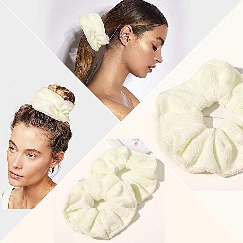 Ivyu Microfiber Hair Drying Scrunchies Towel Fiber - Buns Large Big Jumbo Scrunchie for Curl Hair for Shower Wet Anti Frizz Hair Products Absorbent Fast Terry Cloth Sleep Scrunchy for Women Girls - Image 3