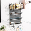 4 Tier Hair Tool Organizer Wall Mount, curling iron holder Basket, Black by VITVITI