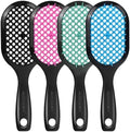 4 Pack Vented Detangling Hair Brush - Detangler Hairbrush with Soft Bristles for Effortless Tangle Free - Ideal for Wet Dry or Curly Damaged Hair for Women Men Kids by Aussumy