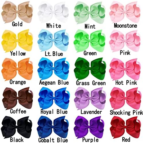 Oaoleer 40Pcs 4.5" Hair Bows Clips for Girls Tolddler Hair Accessories - Image 2