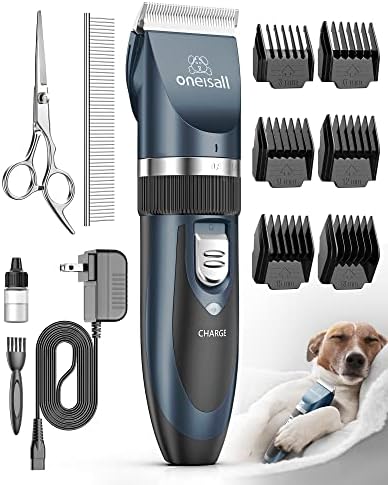 oneisall Dog Clippers Low Noise Grooming Kit for Dogs Cats Pets by oneisall