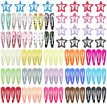 KUBOM 100 Pcs Colorful Hair Clips,Metal Cute Hair Barrettes Snap Non-Slip Metal Hair Clips for Girls, Toddlers, Kids, Women by KUBOM