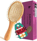 2 Pack Bamboo Hair Brush for Hair Growth | Natural Wooden Hair Brushes Detangling Massaging Scalp (Ellipse, Count, 2) by Unknown