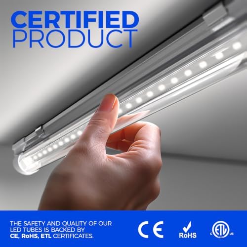 Barrina T8 LED Shop Lights 2FT, 20W 3000LM 6500K, 4 Pack High Output Tube - Image 5
