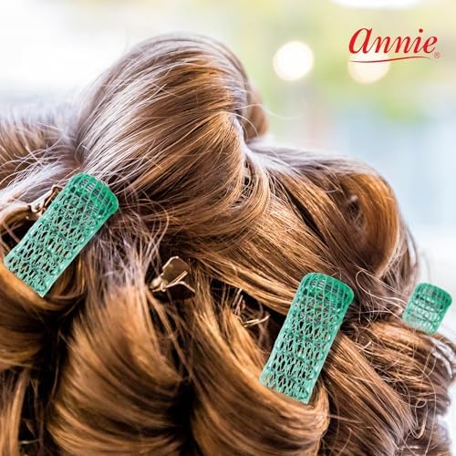 Annie Wire Mesh Rollers – Medium 7/8 Inch Hair Curlers for Defined Curls & Waves, Heatless Styling Tools for All Hair Types – 12 Count (Green) - Image 4