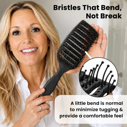 Herstyler Vented Hair Brush - Soft Bristle Detangler for Faster Blow Drying - Image 2