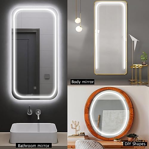 LED Vanity Mirror Lights, Hollywood Style Makeup Lighting, 6.6FT/6000K/Dimmable/12V Adapter/Self-Adhesive Strip Lights for Mirror, Lighting for Makeup Table & Bathroom - Image 4