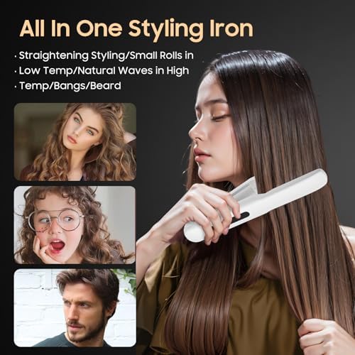Cordless Hair Straightener, Portable Flat Iron for Travel, 2 in 1 Hair Styling Tools for straightening and Curling, Lightweight on-The-go - Image 6