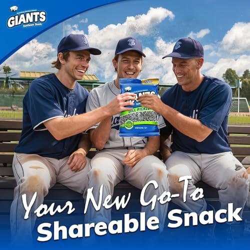 GIANTS Dill Pickle Sunflower Seeds - Sunflower Seeds Bulk, Big Sunflower Seeds to Eat, Roasted & Salted Sunflower Seeds for Eating, Pickle Flavor, 8g Protein Per Serving - 5 oz Bag (Pack of 3) - Image 5