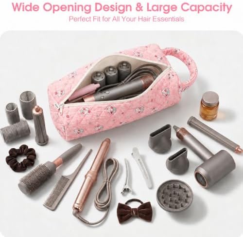 Pink Rabbit Hair Tool Case Compatible with Dyson Airwrap Shark FlexStyle - Image 3