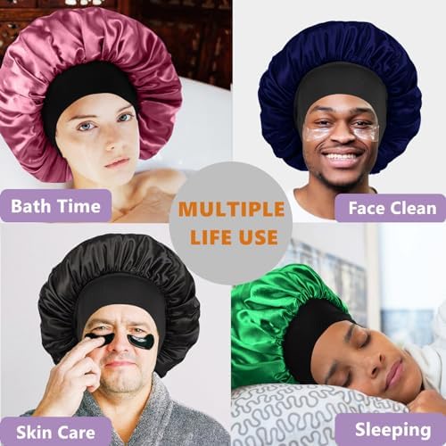 Bonnet for Men Satin Hair Bonnet for Sleeping Women Silk Hair Sleep Cap - Image 5