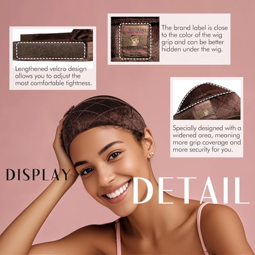 Dreamlover Wig Grip Band for Half Wig, Enhanced Grip Headband, Dark Brown - Image 4