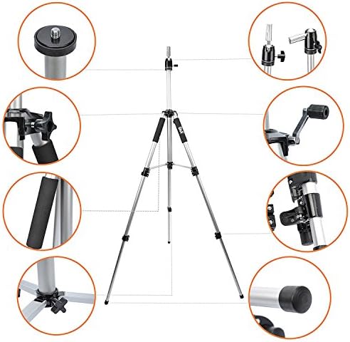 GEXWORLDWIDE GEX 63" Heavy Duty Mannequin Tripod Stand for Wig Cosmetology Training Practice Doll Manikin Head Tripod Wig Stand With Travel Bag (Silver) - Image 2