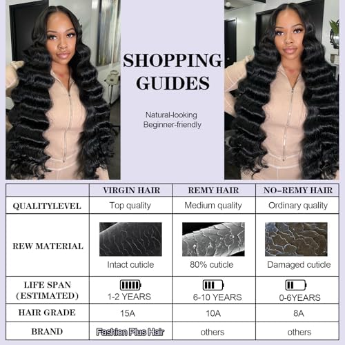 13x4 Loose Wave Lace Front Wigs Human Hair 250% Density Pre Plucked 28 Inch - Image 6