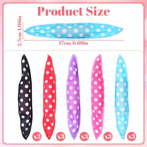 15 Pcs Hair Curler Rollers Soft Satin Sponge Rollers DIY Night Sleep Foam Hair Styling Tools Flexible Pillow Sponge Curlers for Women Tousle Hairstyle No Heat Heatless - Image 2
