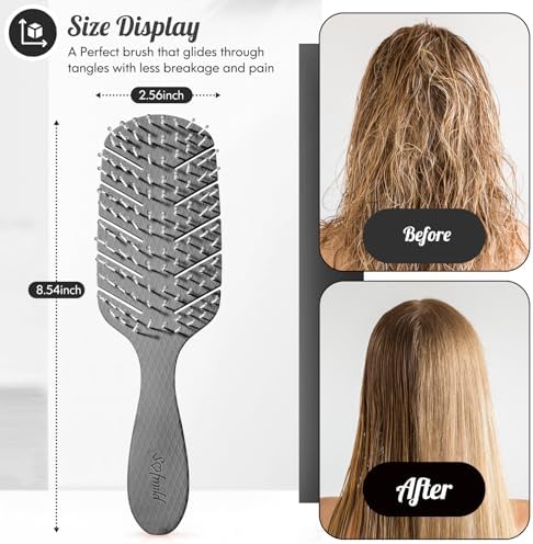 Detangling Hair Brush, Faster Blow Drying & Styling, Black - Image 3