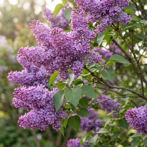 Purple Lilac Live Plants | 3 Seedlings | Fragrant Spring Flowering Shrubs by CZGrain