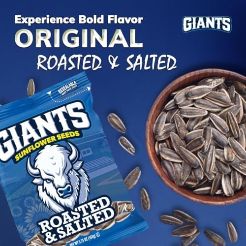 GIANTS Original Sunflower Seeds - Sunflower Seeds to Eat, Sunflower Seeds Bulk, Lightly Salted Sunflower Seeds for Eating, High Protein Snack - 5.75 oz Resealable Bags (Case of 12) - Image 5