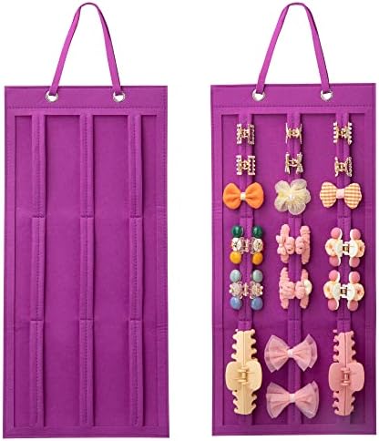 SMUK Hanging Hair Claw Clip Organizer - Large & Small Claw Clip Storage Display for Thick Hair, On Wall, Door, Wardrobe by SMUK