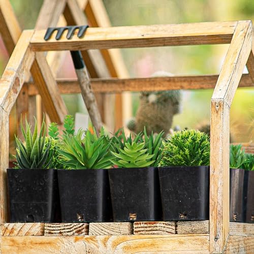 QUOZUO 22pcs Artificial Succulents Realistic Mini Succulent Plants, Green Succulents Small Plants for DIY Crafting Garden Home Arrangement Office Decorations (Unpotted) - Image 5