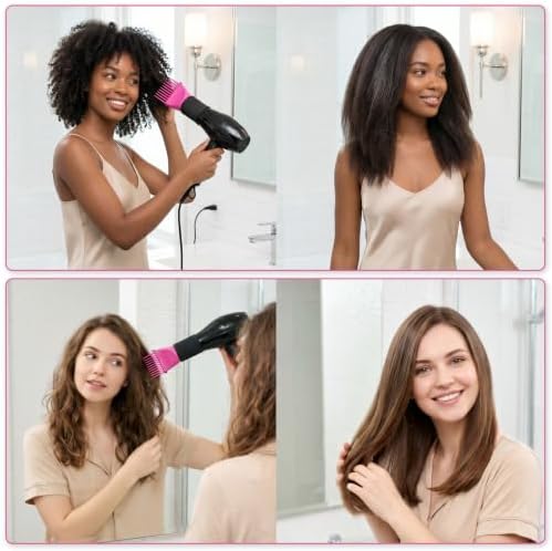 Segbeauty Blow Dryer Comb Brush Attachment for Nozzle 1.69-1.76in & 2.12in - Image 6