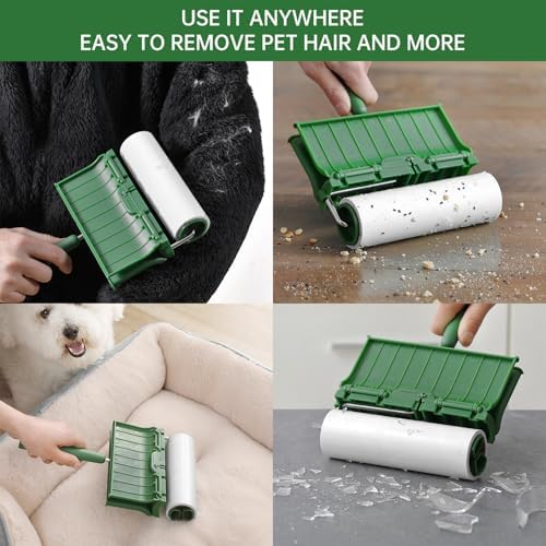 Fedicelly Large Lint Rollers Pet Hair Extra Sticky Floor, Cat Dog Hair Remover Laundry Clothes Carpet Furniture,6.3 inches Wider with 320 Sheets Giant Lint Remover Brush for Couch with Long Handle - Image 6
