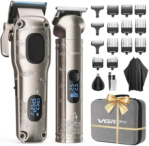 VGRPRO Hair Clippers for Men Professional, Cordless Clipper and Trimmer Set by VGRPRO