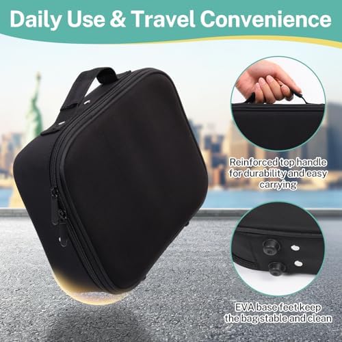 Barber Bag Hard Shell Barber Case, Clipper Case for Barbers with Shoulder Strap, Barber Travel Case Organizer for Clippers & Supplies, Hair Tool Bag Barber Accessories Storage, Black - Image 6