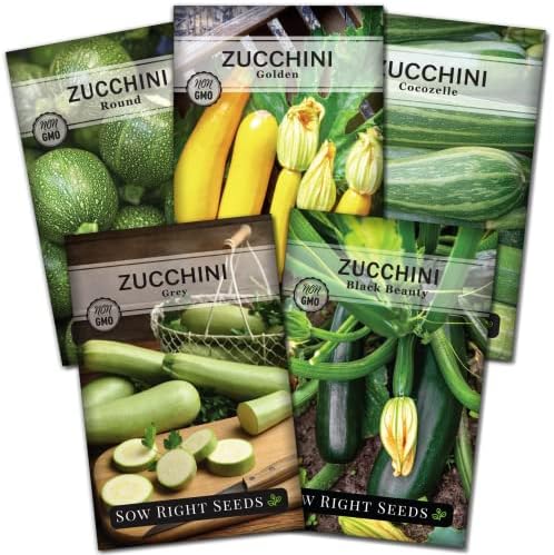 Sow Right Seeds - Zucchini Seed Collection for Planting Summer Squash by SowRightSeeds