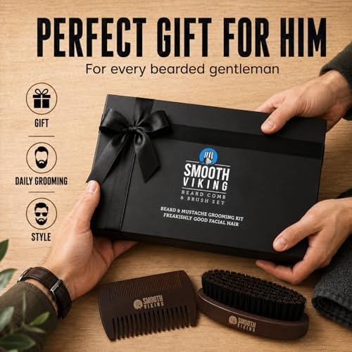 Smooth Viking - Beard Brush for Men Beard Kit for Men, Natural Boar Bristle - Image 6