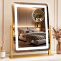 CraftCraze Makeup Mirror with Lights Vanity Mirror Dimmable|15"x13" Gold by CraftCraze