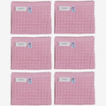 Luxury Organic Japanese Cotton Waffle Bath Towel | Thick, Absorbent, Quick Dry Bathroom Towels for Shower, Sauna, Onsen| Hotel & Spa Quality, Gift-Ready (Sakura Pink, Face Towel (6 Pack)) by KOSMU