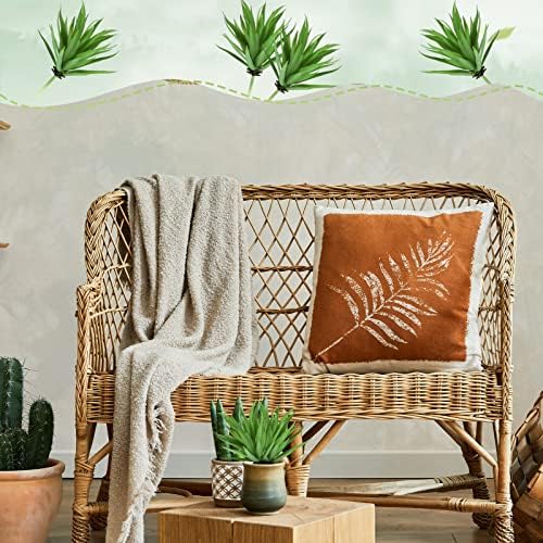 12 Pcs Artificial Succulents Unpotted Outdoor Agave Plants, Green - Image 7