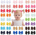 40Pcs Baby Hair Ties with Bows Elastic Ponytail Holders Small Hair Accessories for Kids Toddlers Infants (Mixed color 3) by YWAOAIJD