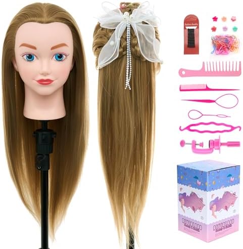 Mannequin Head for Kids - Doll Head for Hair Styling for Kids, Cosmetology Manikin Practice Training Head for Braiding Hairdressing for Girls #27 by NeverlandBeautyHealth