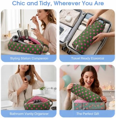 Slim Quilted Hair Tools Travel Case Styling Tools, Wide-Open Design - Image 5
