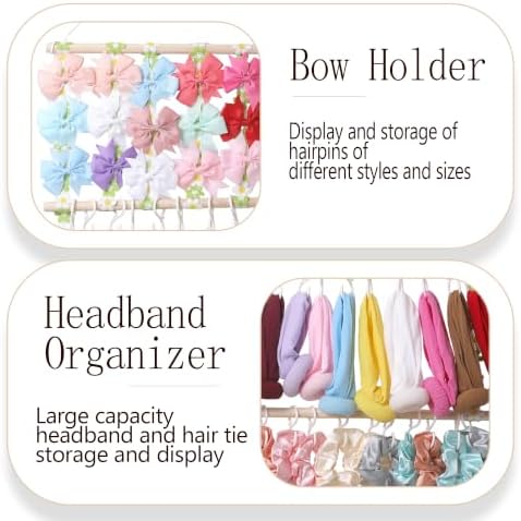 Headband Holder Hair Bow Organizer for Girls Purple - Image 3