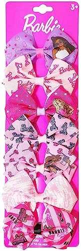 Luv Her Barbie Kids Bows - Hair Accessories Gift Set - Princess Hair Bows - 7 Pcs 4 Inch Bundle - Hair Bows for Girls - Barbie Hair clip - Alligator Clip - Ages 3 + by LUVHERKIDS