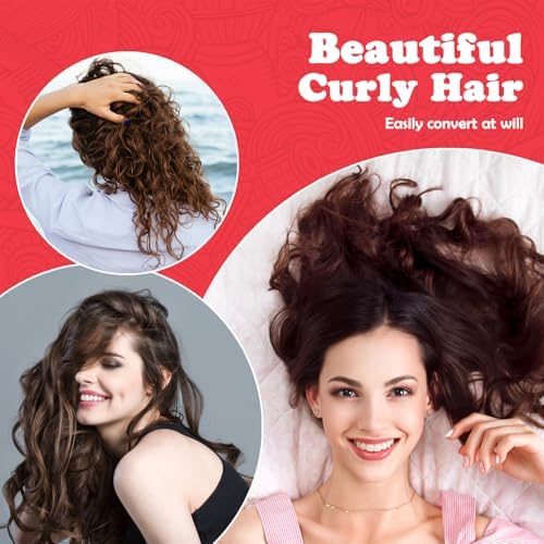 Sungenol Hair Rollers 24 Pcs Self-Grip Heatless Curlers Set for Volume - 12 Extra Large & 12 Large with Clips, Comb and Makeup Bag for Long Hair Salon Blowout (24, Red) - Image 7