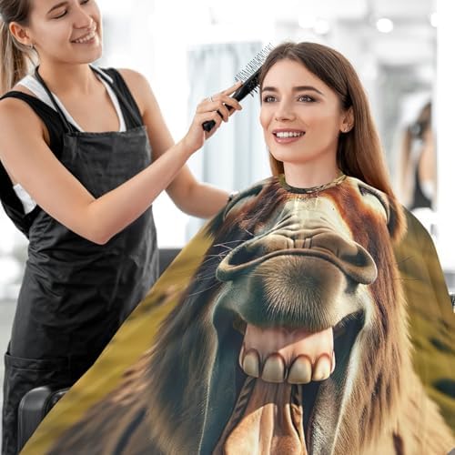 Donkey Laughing Barber Bib Hair Coloring Cape, 64.9 in x 55.1 in Haircut Capes Adults Men - Image 7